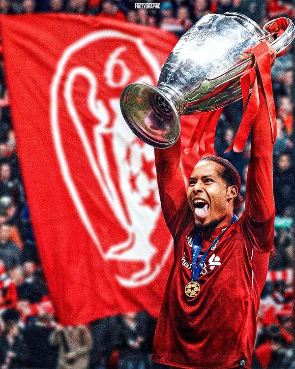 Virgil Van Dijk Champions Soccer Poster