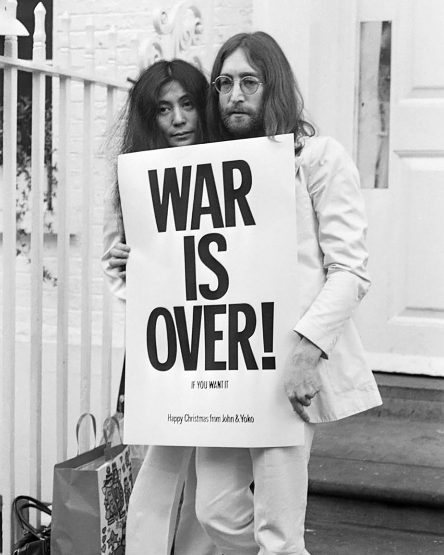 John Lennon Yoko Ono "War Is Over!" Music Poster