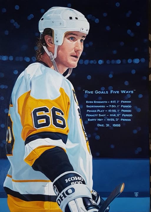 Mario Lemieux "5 Goals 5 Ways" Hockey Poster