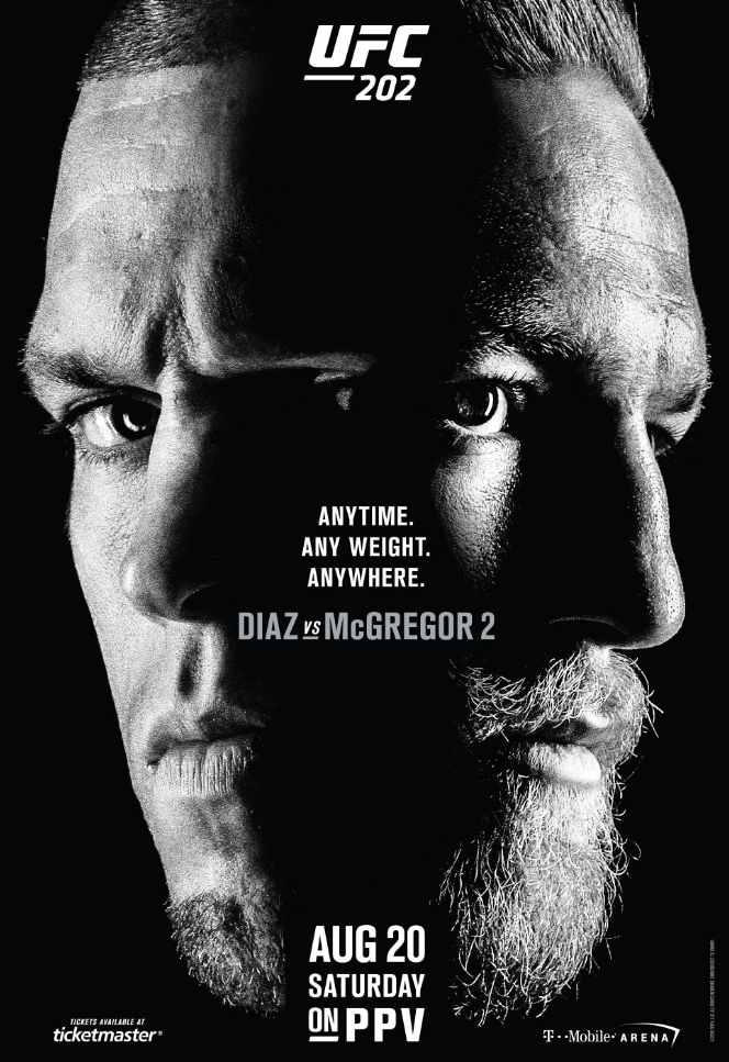 UFC 202 Mcgregor Vs Diaz Poster