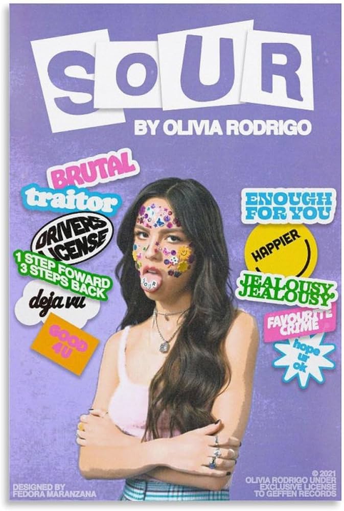 Olivia Rodrigo "Sour" Music Poster