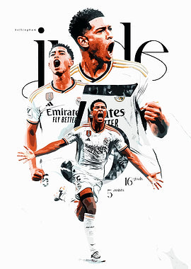 Jude Bellingham Tribute Soccer Poster
