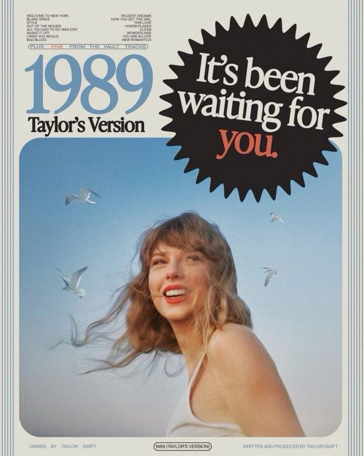 Taylor Swift 1989 "Its Been Waiting For You" Music Poster