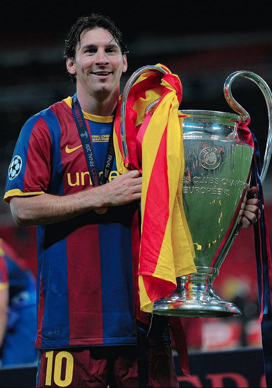 Messi Barcelona Champions League Soccer Poster