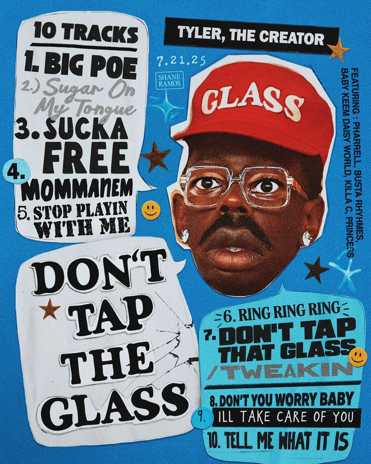 Tyler The Creator "Dont Tap The Glass" Music Poster