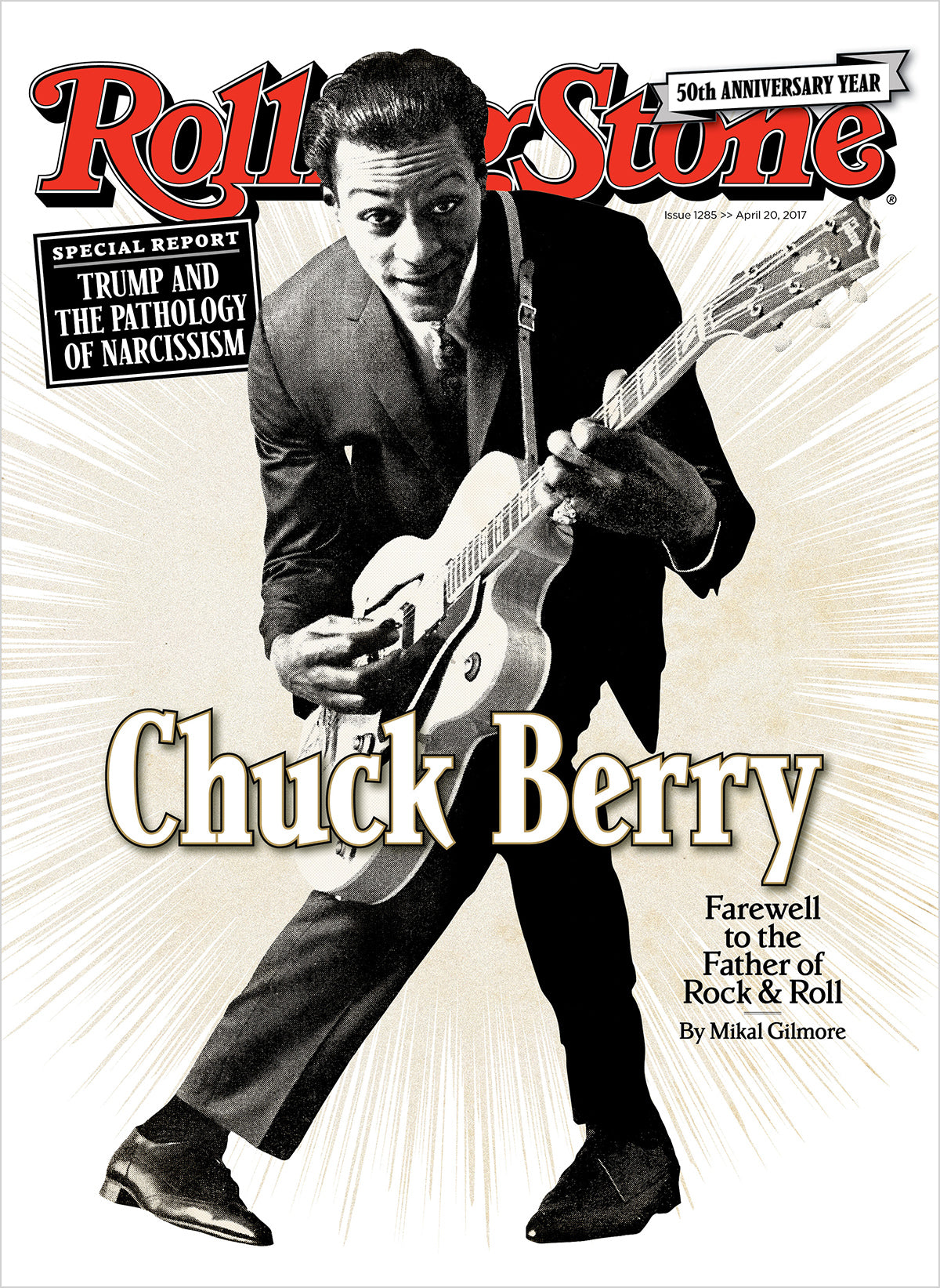 Chuck Berry Rolling Stone Music Poster