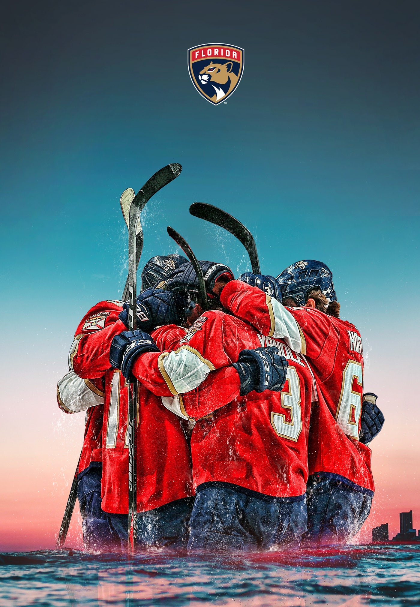 Florida Panthers Celebration Hockey Poster