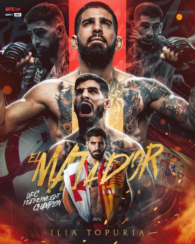 Ilia Topuria "El Matador" Fighting Poster