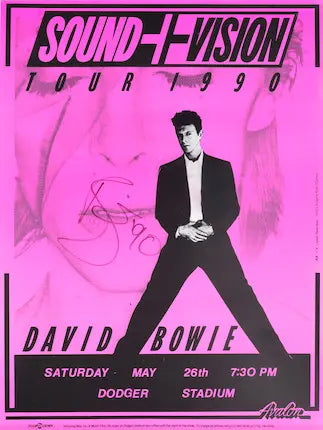 David Bowie 1990 Tour Poster