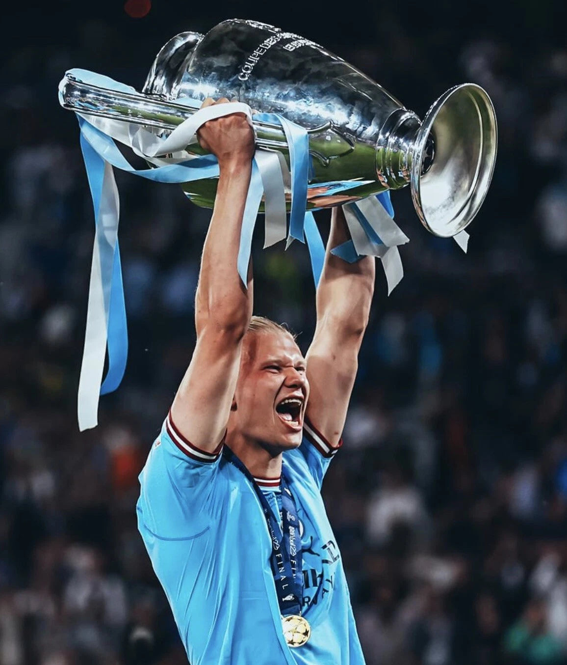 Erling Haaland Champions Soccer Poster